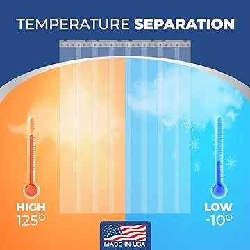 6" Strip Curtain Pre-Cut in Strips (with or without Mounting Holes)