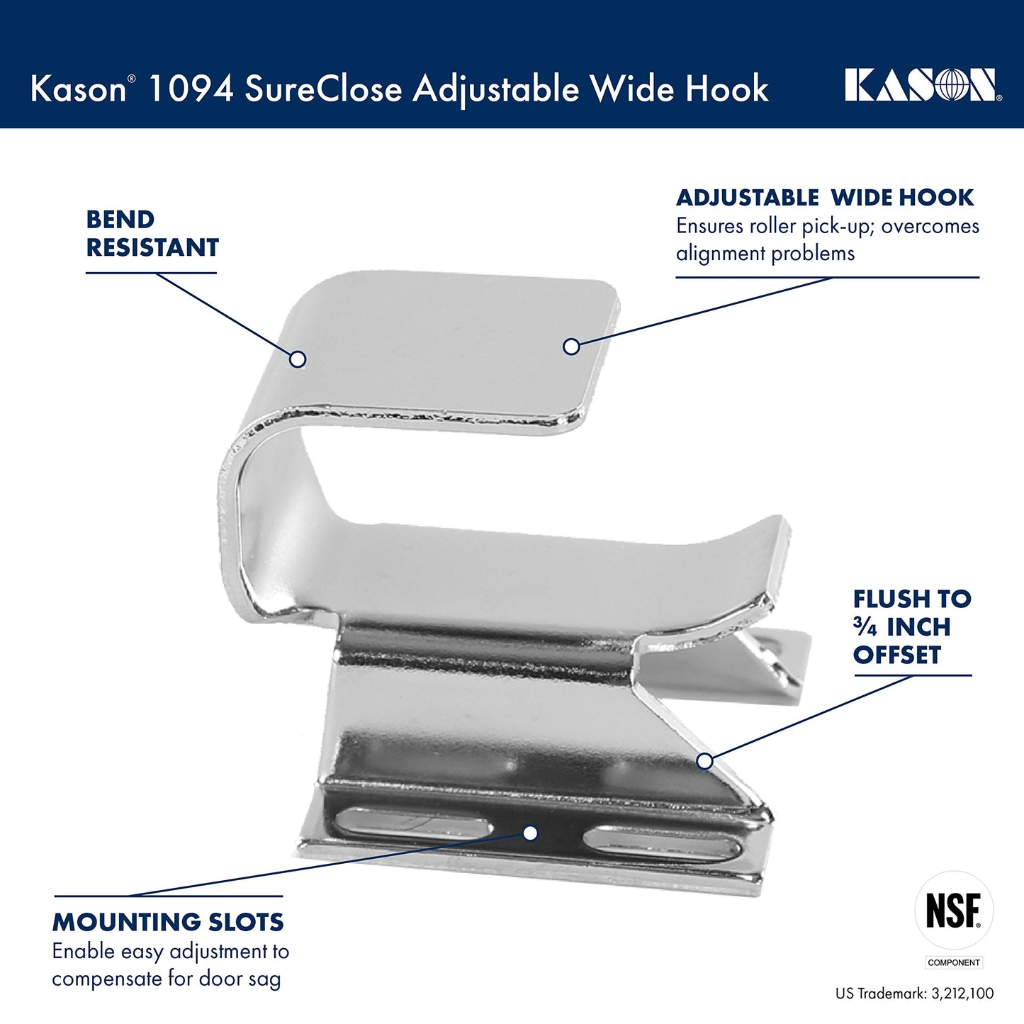 KASON 1094 Flush Mount Hook